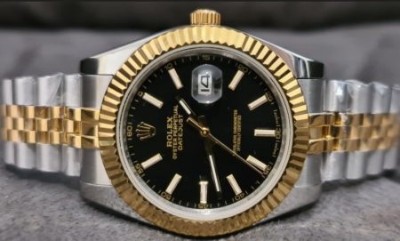 Rolex DateJust 41 - 126333 - zwarte wijzerplaat (Jubilee band) Two Tone