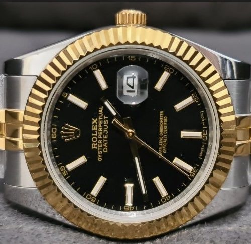 Rolex DateJust 41 - 126333 - zwarte wijzerplaat (Jubilee band) Two Tone