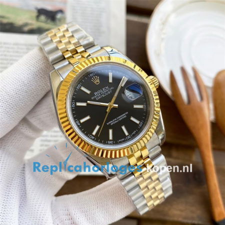 Rolex DateJust 41 - 126333 - zwarte wijzerplaat (Jubilee band) - Afbeelding 3