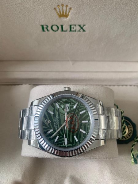 Replica Rolex Datejust 41 mm - Groen Palm - Afbeelding 3