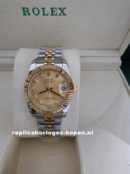 Rolex Datejust 31 Staal Geelgoud- 278273
gouden wijzerplaat diamond