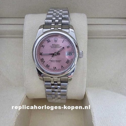 Dames Rolex Datejust 31 mm roze wijzerplaat staal jubilee band  - 27824