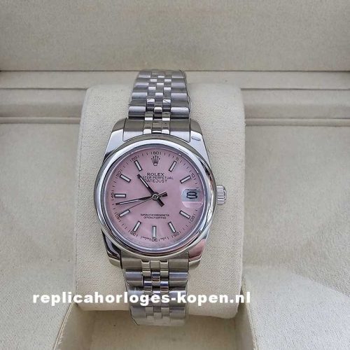 Dames Rolex Datejust 31 mm roze wijzerplaat staal jubilee band  - 27824 Tiffany