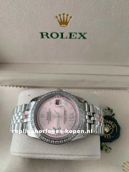 Rolex Datejust 36
Oyster, 36 mm, roze wijzerplaat, diamanten 126284RBR - Afbeelding 5