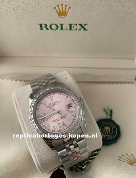 Rolex Datejust 36
Oyster, 36 mm, roze wijzerplaat, diamanten 126284RBR - Afbeelding 4