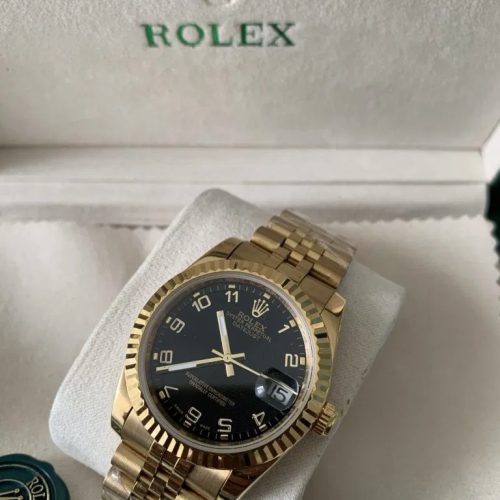 Rolex Datejust 36 goud Arabic zwarte wijzerplaat