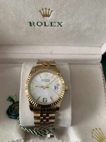 Rolex Datejust 36mm goud  Champagne wijzerplaat Jubilee - Afbeelding 4