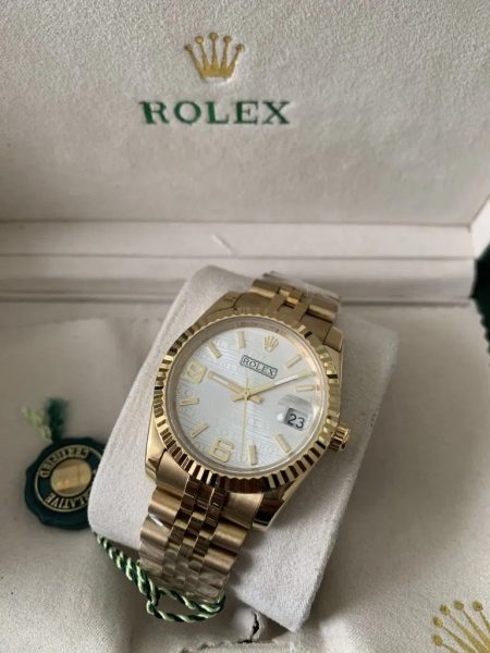 Rolex Datejust 36mm goud  Champagne wijzerplaat Jubilee