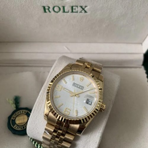 Rolex Datejust 36mm goud  Champagne wijzerplaat Jubilee